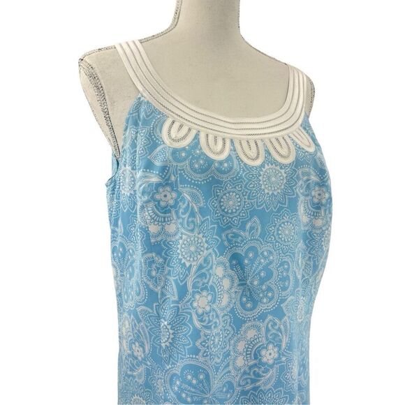 Loft sleeveless blue dress size 12 - Picture 8 of 10